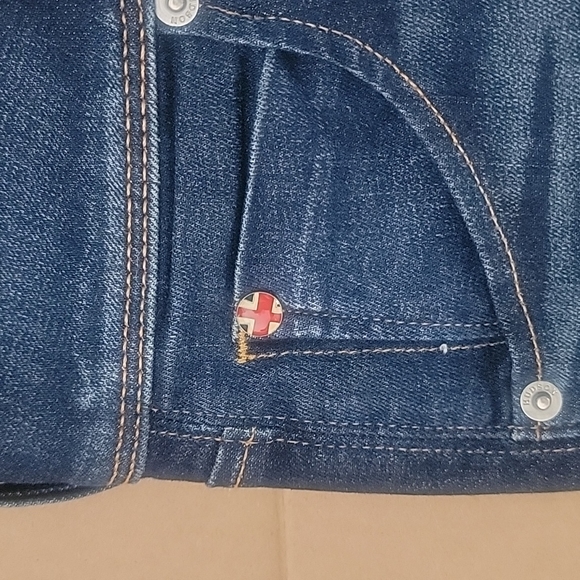 Hudson Jeans Collin Skinny NWOT Size 27 Waist Stretch Los Angeles  Dark Rinse - Picture 11 of 14